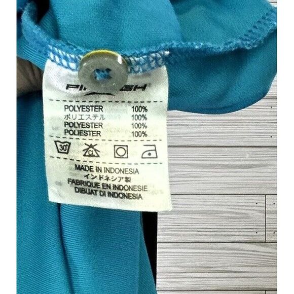 Pin High Men's Performance Golf Polo Sz XL Teal/Black Quick Dry Polyester - Picture 5 of 9